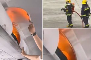 Siaubingos akimirkos lėktuve: iš rankinio bagažo skyriaus staiga pliūptelėjo ugnis