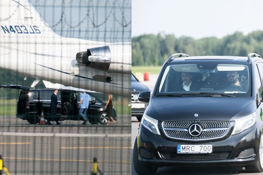 Pasaulinė žvaigždė Pitbull – jau Lietuvoje: pamatykite akimirkas iš oro uosto