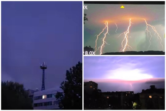 Vilnių pasiekusi audra tiesiog siautėja: žaibai tranko lyg pašėlę, žmonės dalinasi įrašais