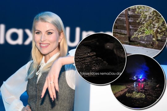 Galinga audra smogė ir R. Mikelkevičiūtės namams: „Nuplėšė stogo dalį“