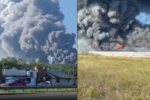 Karas Ukrainoje. Ukraina smogė Engelso kariniam aerodromui: kilo gaisras, ten dislokuoti rusų strateginiai bombonešiai