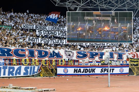 Vilniau, ruoškis: būsimi „Žalgirio“ varžovų sirgaliai išvykoje padegė stadioną