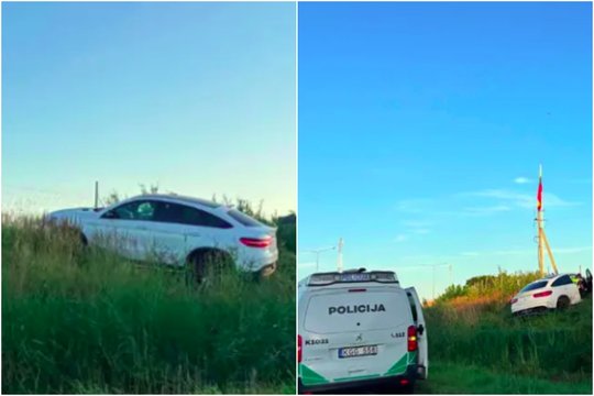 Paslaptingas radinys: nuo kelio nulėkęs automobilis – be vairuotojo