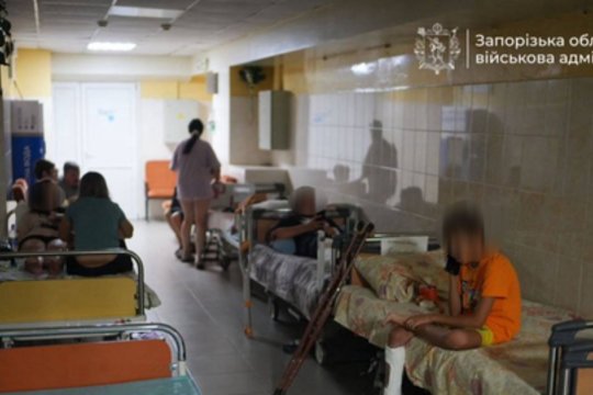 Karas Ukrainoje. Rusai atakavo vaikų ligoninę Zaporižioje
