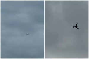 Kauniečiai danguje užfiksavo skraidančius objektus: gyventojai įtarė dronus, kariuomenė pateikė paaiškinimą