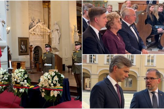 Šv. Jonų bažnyčioje – buvę kolegos, oponentai ir gerbėjai: pasidalijo jautraus atsisveikinimo su K. Prunskiene vaizdais