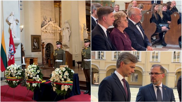 Šv. Jonų bažnyčioje – buvę kolegos, oponentai ir gerbėjai: pasidalijo jautraus atsisveikinimo su K. Prunskiene vaizdais