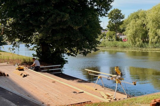 SBA Home and Klaipėda City Council are renovating the Dangė riverside; the investment totals EUR 140,000