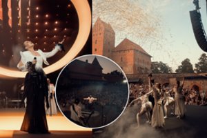 Pilnutėliame Trakų pilies kieme – įspūdingas E. Redko šou: scenoje paskelbė svarbią žinią