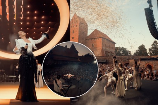 Pilnutėliame Trakų pilies kieme – įspūdingas E. Redko šou: scenoje paskelbė svarbią žinią