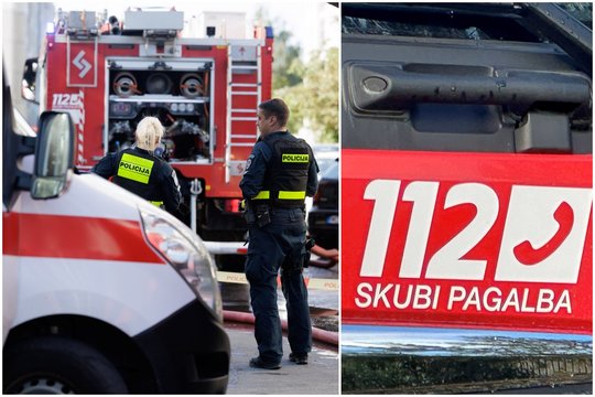 Vienas namuose: atvykę gesinti gaisro daugiabutyje ugniagesiai išpjovė šarvo duris ir išgelbėjo 9-metį