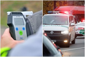 Girto vairuotojo BMW Vilniuje trenkėsi į kelio ženklą – vairuotojas nieko nelaukdamas spruko iš avarijos vietos