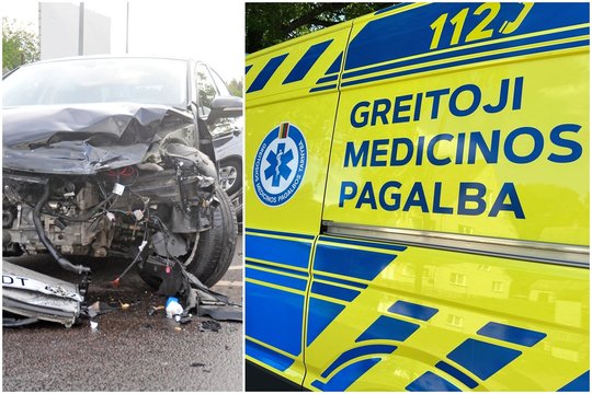Biržų r. susidūrė  „Toyota Yaris“ ir autobusas – nukentėjo moteris ir 11-metis vaikas