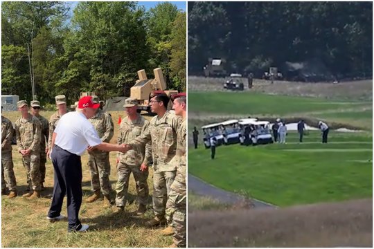 Parodė, kokios sistemos saugo golfą žaidžiantį D. Trumpą