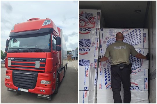 Netoli Kauno muitininkams įkliuvo latvis, vilkiku gabenęs 2 mln. eurų vertės nelegalias cigaretes
