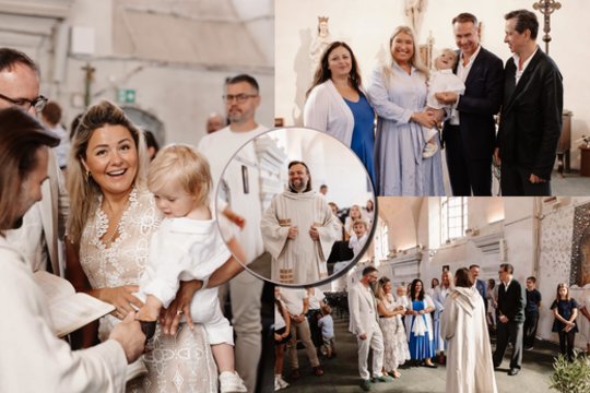 Beata Nicholson pakrikštijo mažiausiąjį sūnų: pasakiška šventė ir net 4 krikšto tėvai