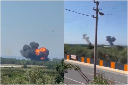 Turkijoje sudužo naikintuvas F-16: iškilo tirštų dūmų stulpas