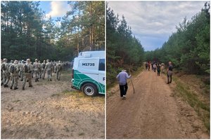 Keturias paras miškuose greta Kazlų Rūdos ieškota moteris rasta gyva