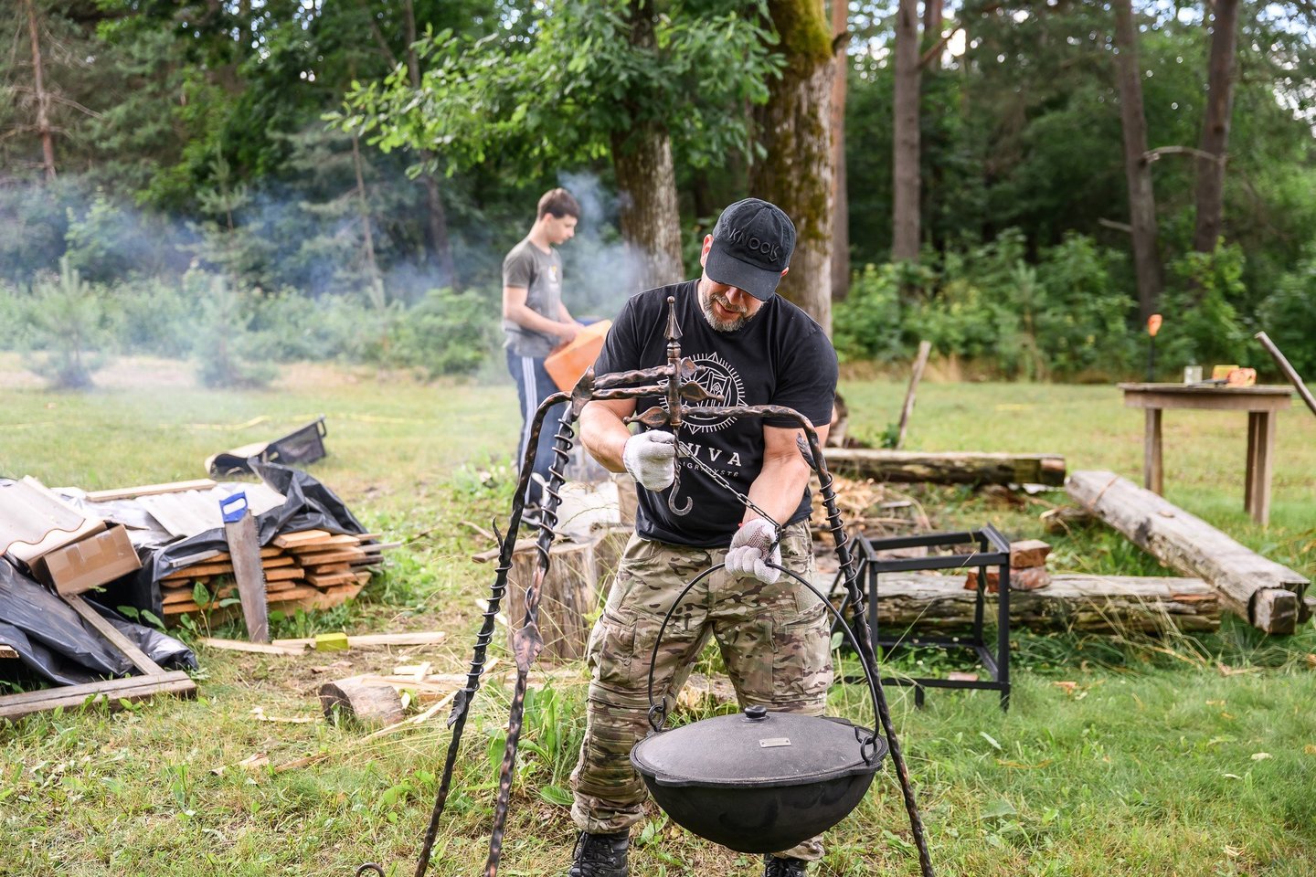 Laidos filmavimo akimirka.<br> T. Petrovskio nuotr.