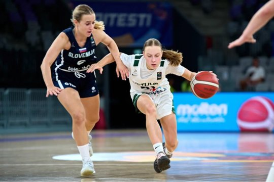 U16 merginų rinktinė nusileido Slovėnijos krepšininkėms