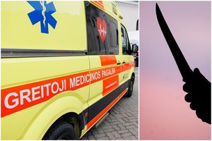 Šiauliuose į ligoninę paguldytas peiliu sužalotas vyras
