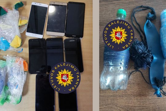 Pareigūnai perėmė 15 kaliniams perduoti bandytų mobiliųjų telefonų