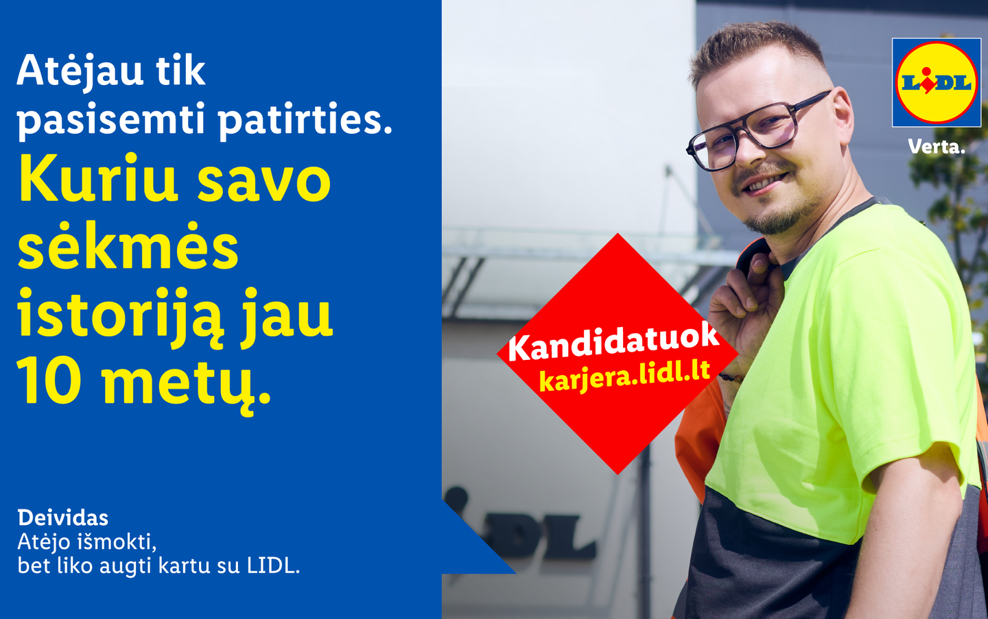 Startuoja nauja „Lidl“ kampanija „Netikėtai sukurta karjera“.