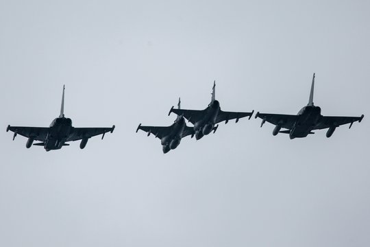 NATO naikintuvai praėjusią savaitę patruliavo Estijos ir Rusijos pasienyje, sunaikino droną Latvijoje