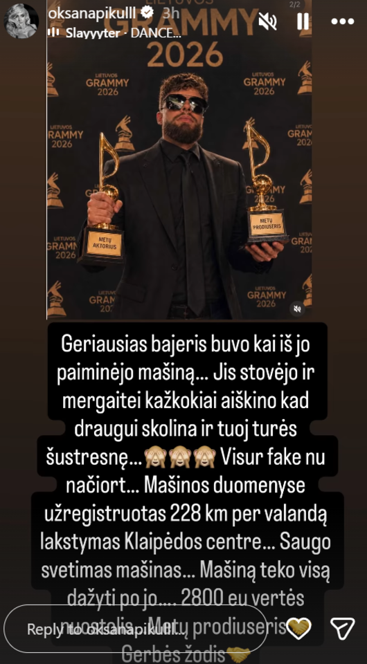 O. Pikul paviešino netikėtas detales apie D. Dirksčio elgesį.<br> Stop kadras.