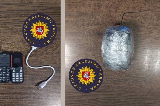 Šiaulių kalėjime ant apsauginės tvoros aptiktas paketas su mobiliojo ryšio telefonais