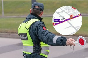Žaliakalnyje – dviejų automobilių avarija: eismą reguliuoja policija