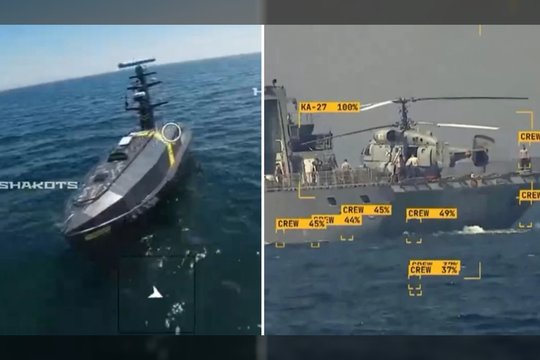 Paviešinti vaizdai iš pirmojo tokio Rusijos ir Danijos dronų susidūrimo Baltijos jūroje