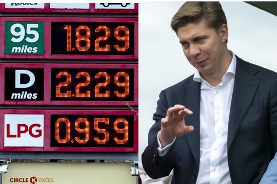 Prakalbo apie planą, kuris mokestis būtų mažinamas siekiant atpiginti degalus