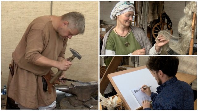 Sostinės Rotušės aikštė virto Renesanso epochos miestu: išbandykite žiesti, verpti, austi
