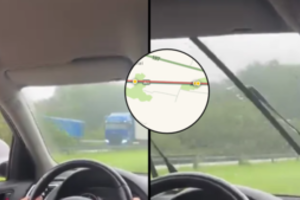 A1 magistralėje eismą trikdo nulūžę medžiai