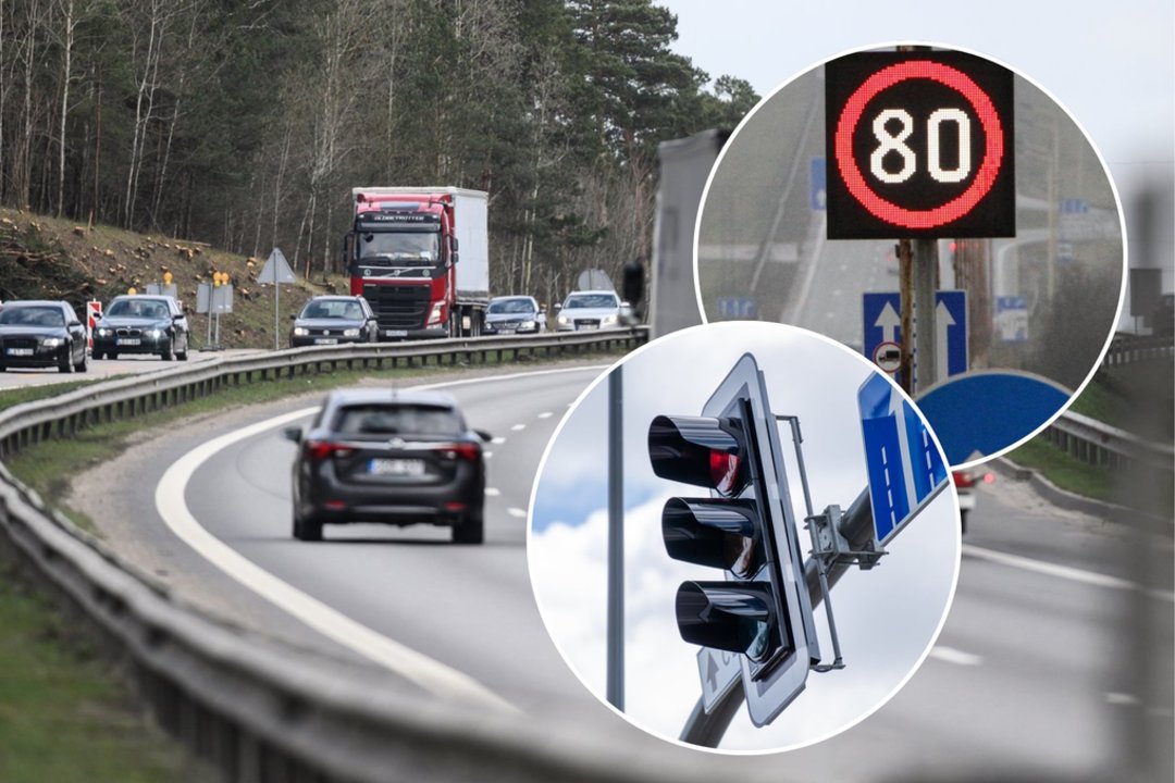 Įspėja vairuotojus – neveikia dalis šviesoforų ir informacinių ženklų: kur tiksliai