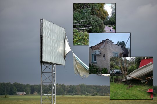 Lietuvą talžė uraganinis vėjas: skelbia, kur smogė stipriausiai