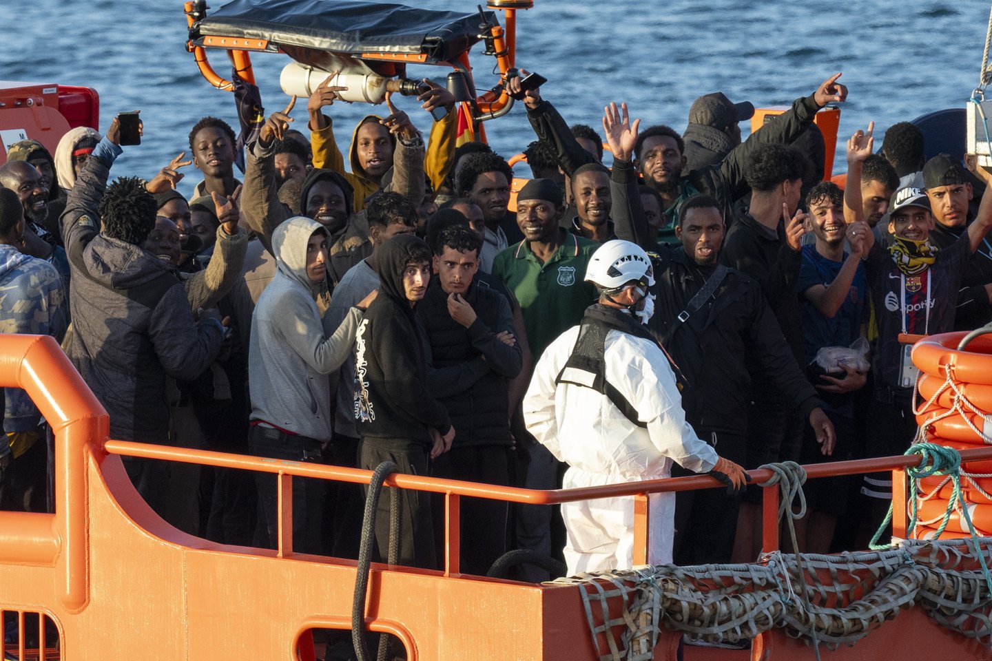 Migrantai.<br>EPA/ELTA nuotr.