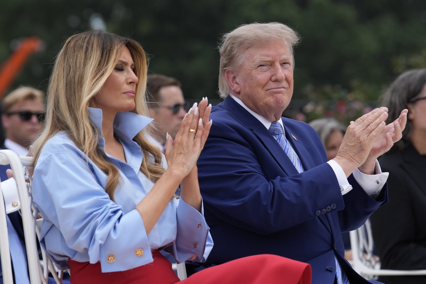 D. Trumpas ir M. Trump.<br> EPA/ELTA nuotr.