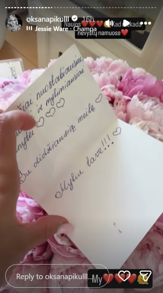 Oksana Pikul sulaukė staigmenos.<br> Stop kadras.