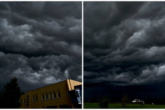 Gąsdinanti gamtos jėga: Vakarų Lietuvoje užfiksavo liūtį ir krušą