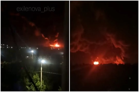 Karas Ukrainoje. Po dronų atakos Rusijoje kilo milžiniškas gaisras „Wildberries“ logistikos centre