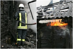 Kaune nežinomi piktadariai sudegino nenaudojamą pastatą