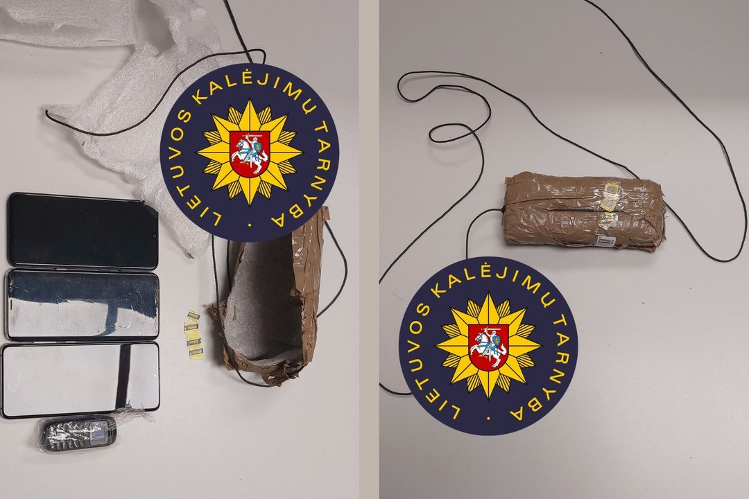 Marijampolės kalėjime aptiktas paketas su telefonais