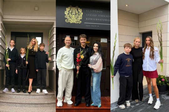 Internete – kardelių jūra: Lietuvos žvaigždės savo vaikus išlydėjo į Rugsėjo 1-ąją