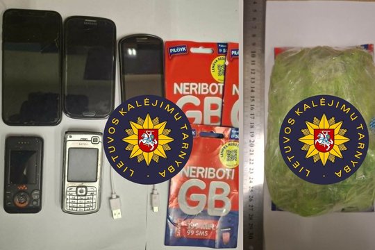 Kauno kalėjime rastas paketas: viduje – mobilieji telefonai ir SIM kortelės