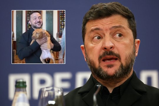 V. Zelenskiui – dovana, kurios atsisakyti negalėjo: šuniuko istorija neeilinė