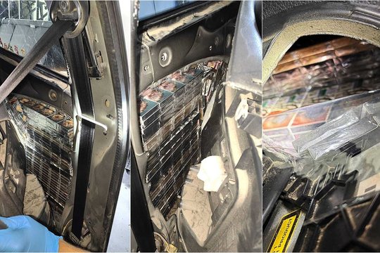 Dieveniškių kilpoje sustabdytame 30-metės automobilyje – baltarusiškos cigaretės