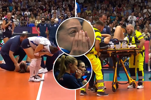 Europos tinklinio čempionate – siaubinga trauma: į ašaras puolė abi komandos