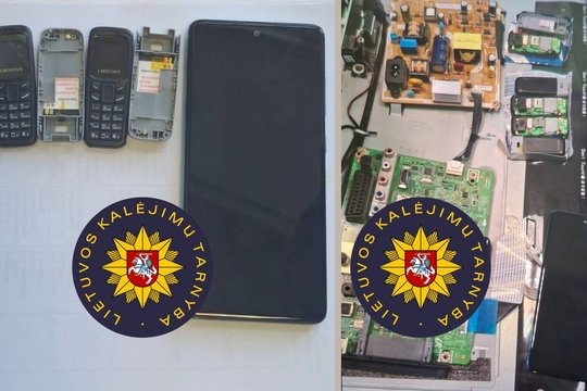 Vilniaus kalėjime siųstame televizoriuje aptikti keturi telefonai